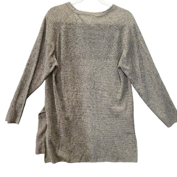 Leslie Gifford Womens Sweater Black Size Large 100% Silk Long Sleeve Two Button - Picture 2 of 12